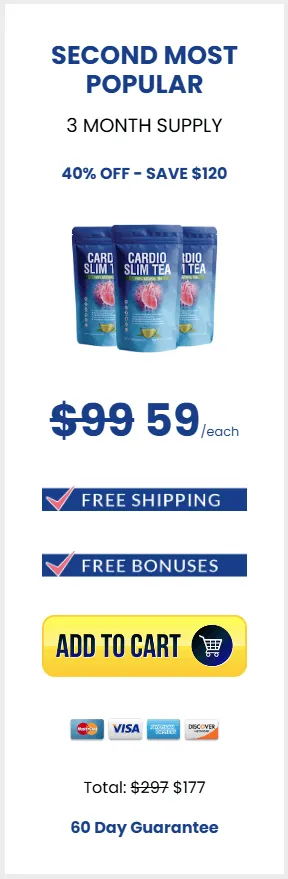 cardio slim tea 3 pack price